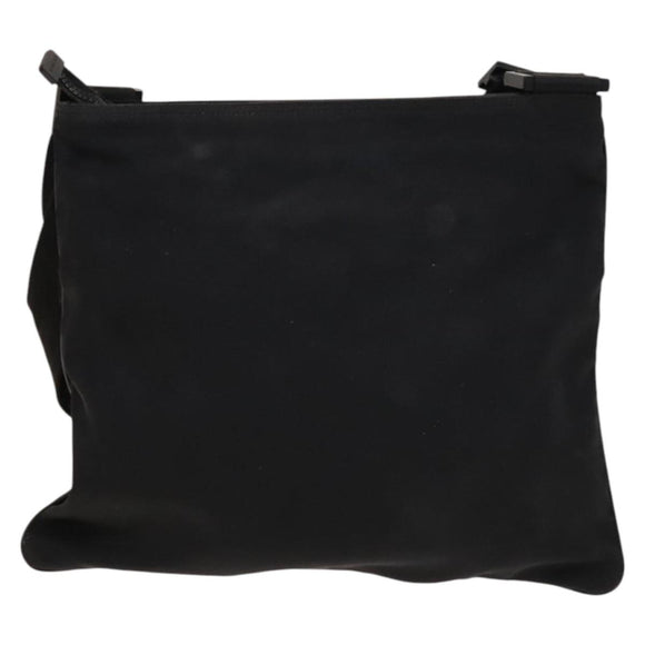 GUCCI Web Sherry Line Shoulder Bag Nylon Black Auth bs28651