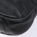 GUCCI Bamboo Hand Bag Leather 2way Black Gold 001 1781 1638 Auth bs28653-16