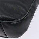 GUCCI Bamboo Hand Bag Leather 2way Black Gold 001 1781 1638 Auth bs28653-17