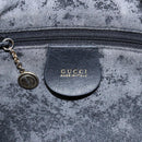 GUCCI Bamboo Hand Bag Leather 2way Black Gold 001 1781 1638 Auth bs28653-19