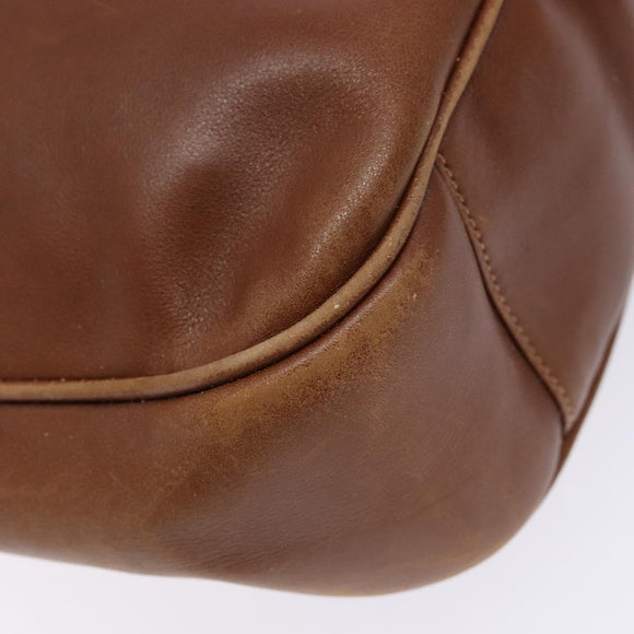 GUCCI Bamboo Hand Bag Leather Brown Gold 001 1705 1638 Auth bs28654