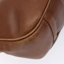 GUCCI Bamboo Hand Bag Leather Brown Gold 001 1705 1638 Auth bs28654-13