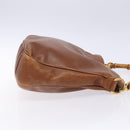 GUCCI Bamboo Hand Bag Leather Brown Gold 001 1705 1638 Auth bs28654-4