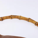 GUCCI Bamboo Hand Bag Leather Brown Gold 001 1705 1638 Auth bs28654-8