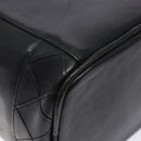 CHANEL Bicolore Vanity Hand Bag Lamb Skin Black Gold CC Auth bs28655-13