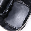 CHANEL Bicolore Vanity Hand Bag Lamb Skin Black Gold CC Auth bs28655-17