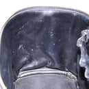 CHANEL Bicolore Vanity Hand Bag Lamb Skin Black Gold CC Auth bs28655-19