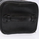 CHANEL Bicolore Vanity Hand Bag Lamb Skin Black Gold CC Auth bs28655-7