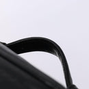 CHANEL Bicolore Vanity Hand Bag Lamb Skin Black Gold CC Auth bs28655-8