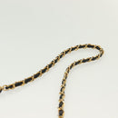 CHANEL Matelasse Chain Shoulder Bag Lamb Skin Black Gold CC Auth bs28656-14