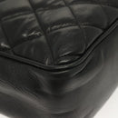 CHANEL Matelasse Chain Shoulder Bag Lamb Skin Black Gold CC Auth bs28659-14