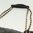 CHANEL Matelasse Chain Shoulder Bag Lamb Skin Black Gold CC Auth bs28659-8