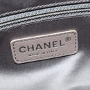 CHANEL Matelasse Shoulder Bag Lamb Skin White Silver CC Auth bs28660-11