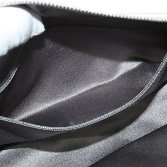 CHANEL Matelasse Shoulder Bag Lamb Skin White Silver CC Auth bs28660