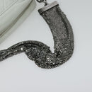 CHANEL Matelasse Shoulder Bag Lamb Skin White Silver CC Auth bs28660-13