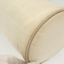 CHANEL Sports Bottle Holder Bag Nylon White Silver CC Auth bs28661-10