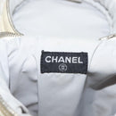 CHANEL Sports Bottle Holder Bag Nylon White Silver CC Auth bs28661-17