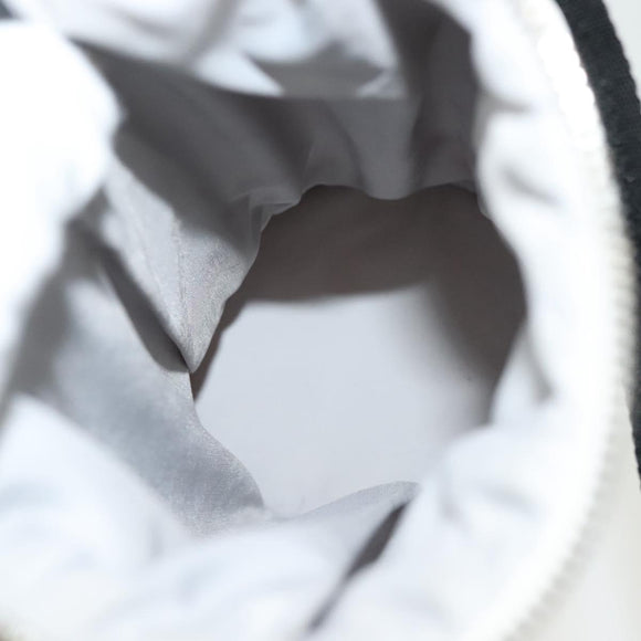 CHANEL Sports Bottle Holder Bag Nylon White Silver CC Auth bs28661