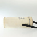 CHANEL Sports Bottle Holder Bag Nylon White Silver CC Auth bs28661-4