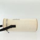 CHANEL Sports Bottle Holder Bag Nylon White Silver CC Auth bs28661-5