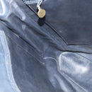 CHANEL Chain Tote Bag Lamb Skin Navy Gold CC Auth bs28662-19