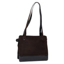 CHANEL Tote Bag Suede Brown CC Auth bs28665-1