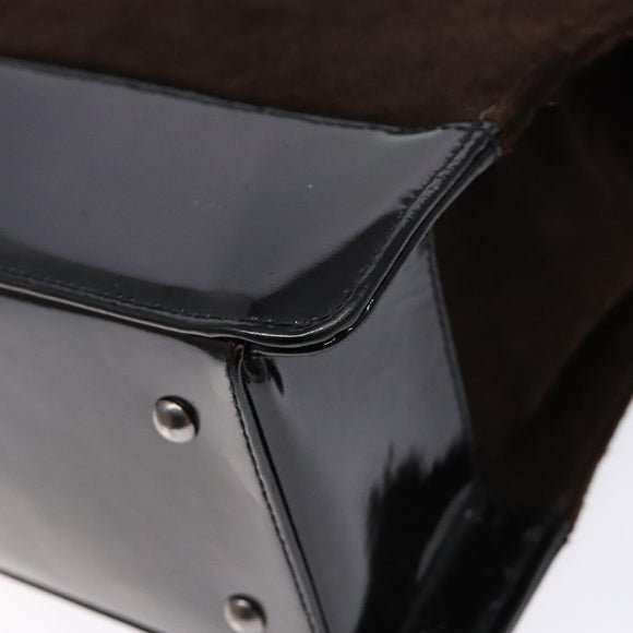 CHANEL Tote Bag Suede Brown CC Auth bs28665