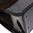 CHANEL Tote Bag Suede Brown CC Auth bs28665-13