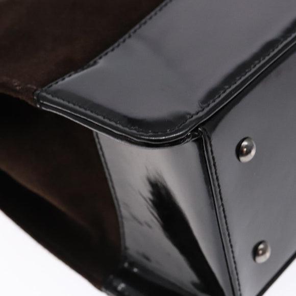 CHANEL Tote Bag Suede Brown CC Auth bs28665