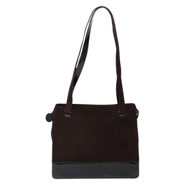 CHANEL Tote Bag Suede Brown CC Auth bs28665 - 0