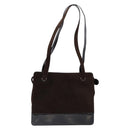 CHANEL Tote Bag Suede Brown CC Auth bs28665-3