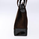 CHANEL Tote Bag Suede Brown CC Auth bs28665-4