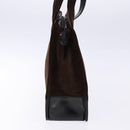 CHANEL Tote Bag Suede Brown CC Auth bs28665-5