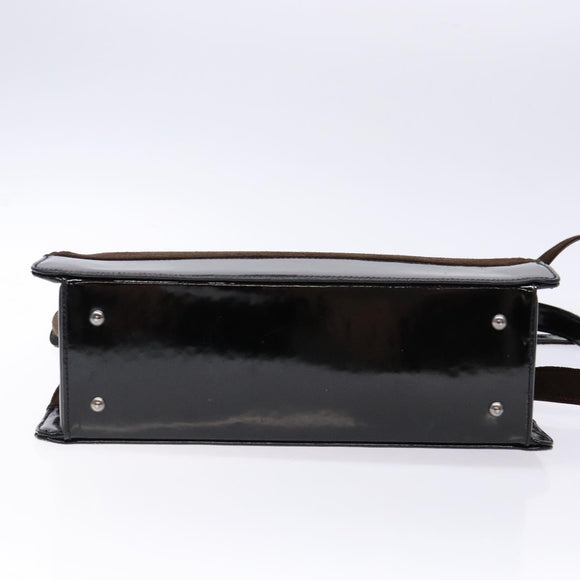 CHANEL Tote Bag Suede Brown CC Auth bs28665