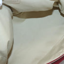 CHANEL Boston Bag Lamb Skin Red CC Auth bs28667-10