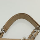 CHANEL Matelasse Chain Tote Bag Caviar Skin Beige Silver CC Auth bs28668-9
