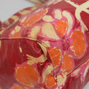 CHANEL High Summer Tote Bag Vinyl Red Silver CC Auth bs28669-11