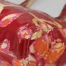 CHANEL High Summer Tote Bag Vinyl Red Silver CC Auth bs28669-12