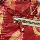 CHANEL High Summer Tote Bag Vinyl Red Silver CC Auth bs28669-14
