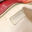 CHANEL High Summer Tote Bag Vinyl Red Silver CC Auth bs28669-15