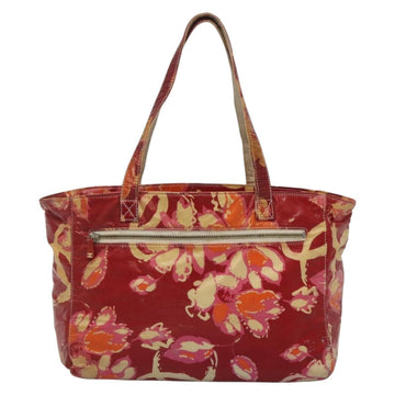 CHANEL High Summer Tote Bag Vinyl Red Silver CC Auth bs28669 - 0