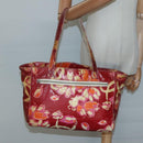 CHANEL High Summer Tote Bag Vinyl Red Silver CC Auth bs28669-23