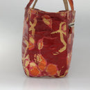 CHANEL High Summer Tote Bag Vinyl Red Silver CC Auth bs28669-4