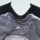 CHANEL Chain Tote Bag Enamel Black Silver CC Auth bs28675-18