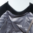 CHANEL Chain Tote Bag Enamel Black Silver CC Auth bs28675-19