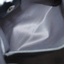 CHANEL Chain Tote Bag Enamel Black Silver CC Auth bs28675-20