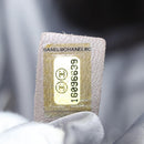 CHANEL Chain Tote Bag Enamel Black Silver CC Auth bs28675-12