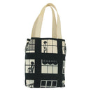 CHANEL windows Tote Bag Canvas Black White gold CC Auth bs28677-1