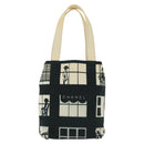 CHANEL windows Tote Bag Canvas Black White gold CC Auth bs28677-13