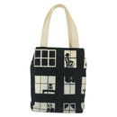 CHANEL windows Tote Bag Canvas Black White gold CC Auth bs28677-2